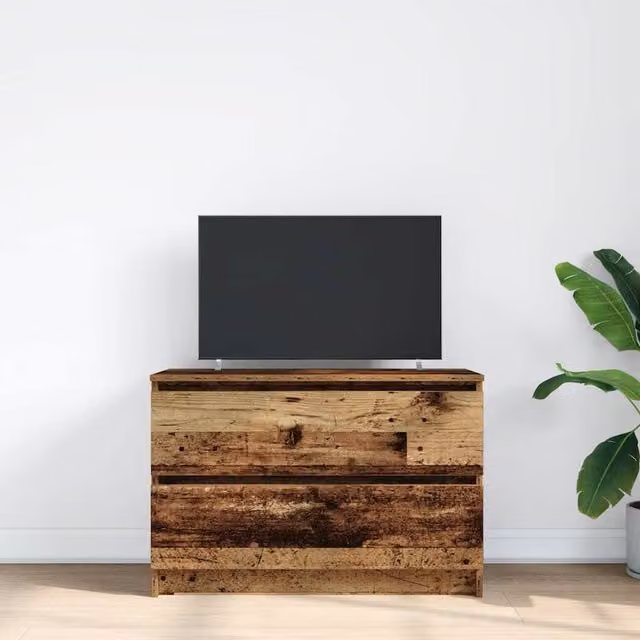 Berkfield Home Rustic Old Wood TV Cabinet in Brown, W/D/H: 80 x 35 x 54 cm – 1