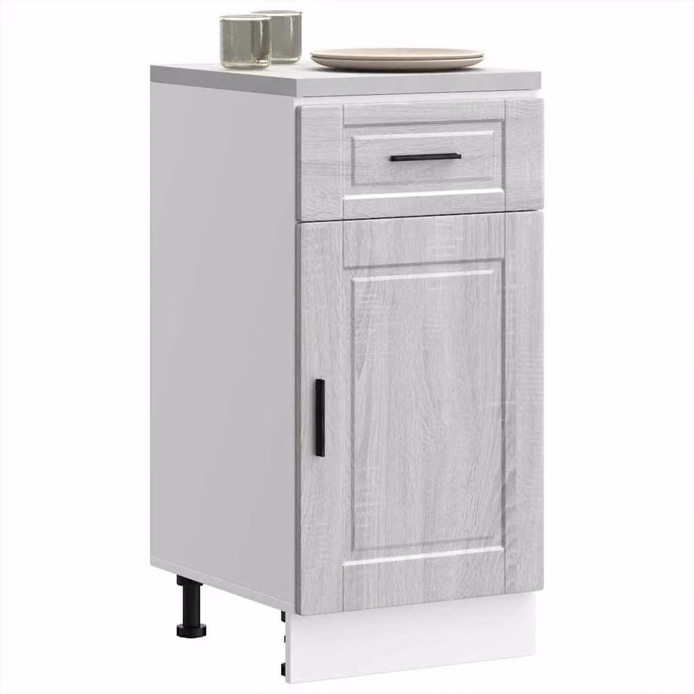 Berkfield Home Porto Kitchen Base Cabinet in Grey Sonoma Engineered Wood, H 81.5 x W 46 x D 40 cm – 2