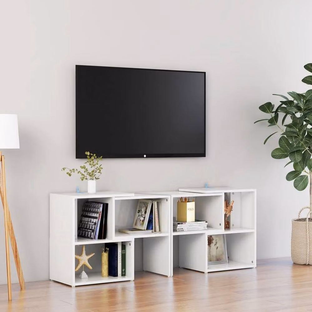 Berkfield Home High Gloss White Modern TV Cabinet W/D/H: 104 x 30 x 52 cm – 2