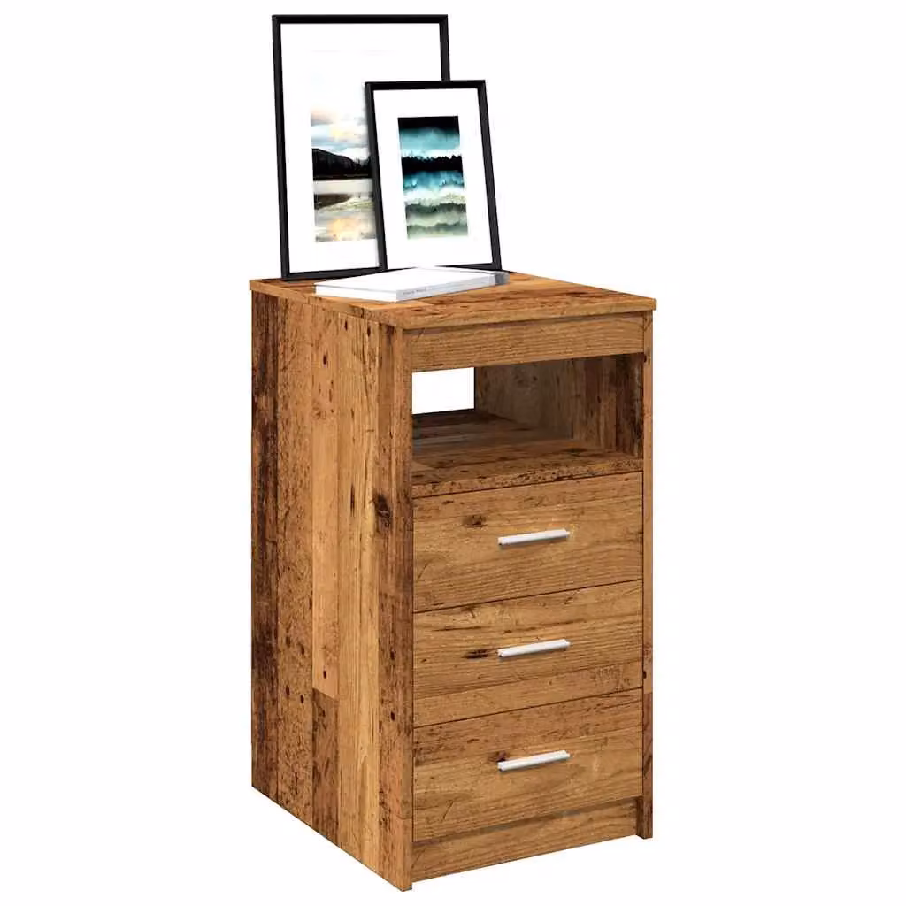 Berkfield Home Drawer Cabinet in Old Wood Brown, W/D/H: 40 x 50 x 76 cm – 3