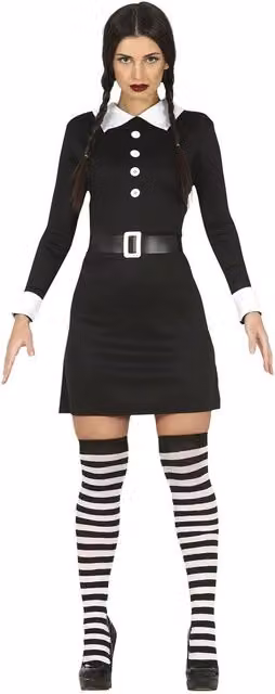 Fiestas Guirca Womens Gothic Costume Set in Black and Multicolour