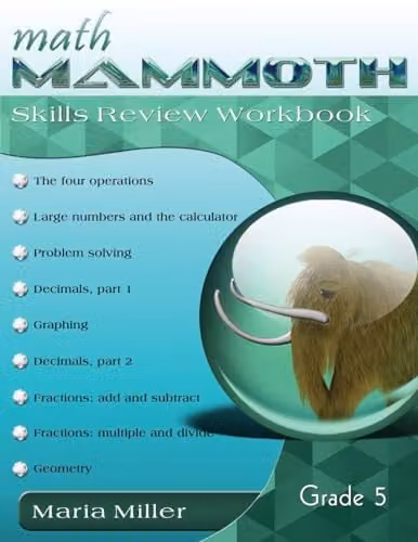 Math Mammoth Grade 5 Skills Review Workbook, Multicolour