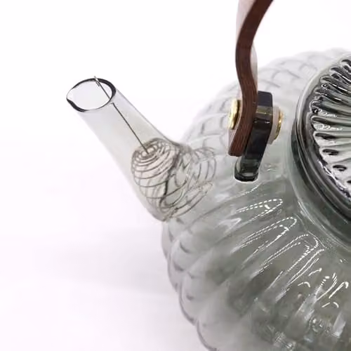 Ancient Wisdom Glass Infuser Teapot with Stainless Steel Filter, Anthracite, 950ml – 2
