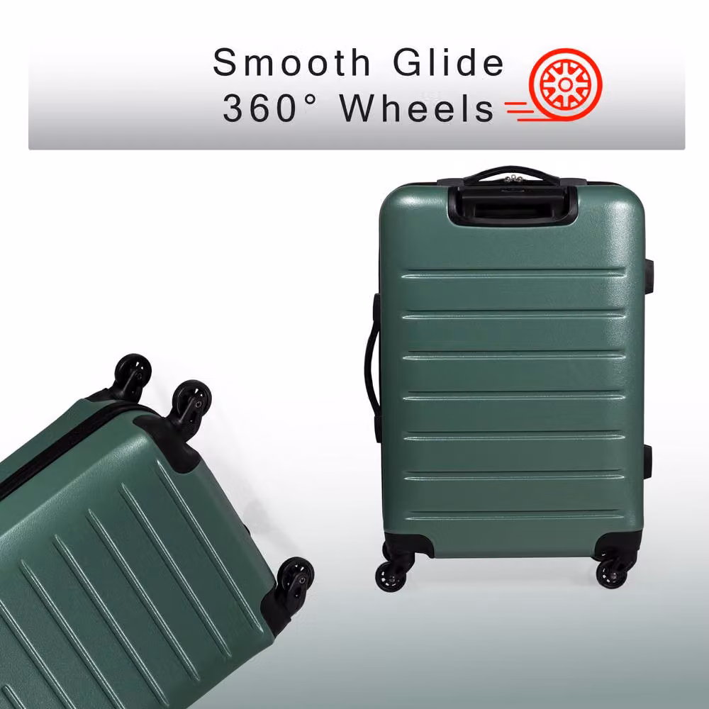 Pierre Cardin Voyager XL Lightweight Hard Shell 4 Wheel Travel Suitcase in Green – 5