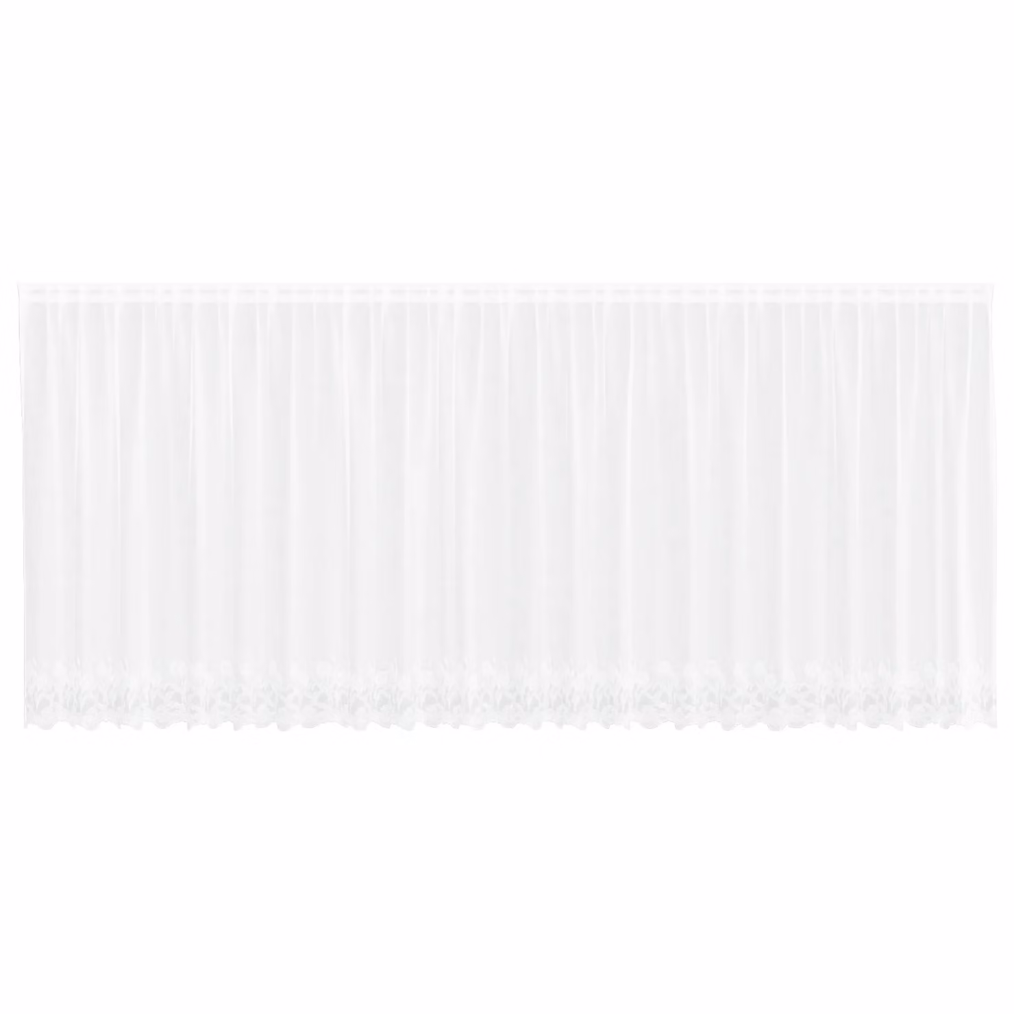 Berkfield Home Floral White Polyester Fabric Curtains, W: 140 cm, H: 600 cm – 2