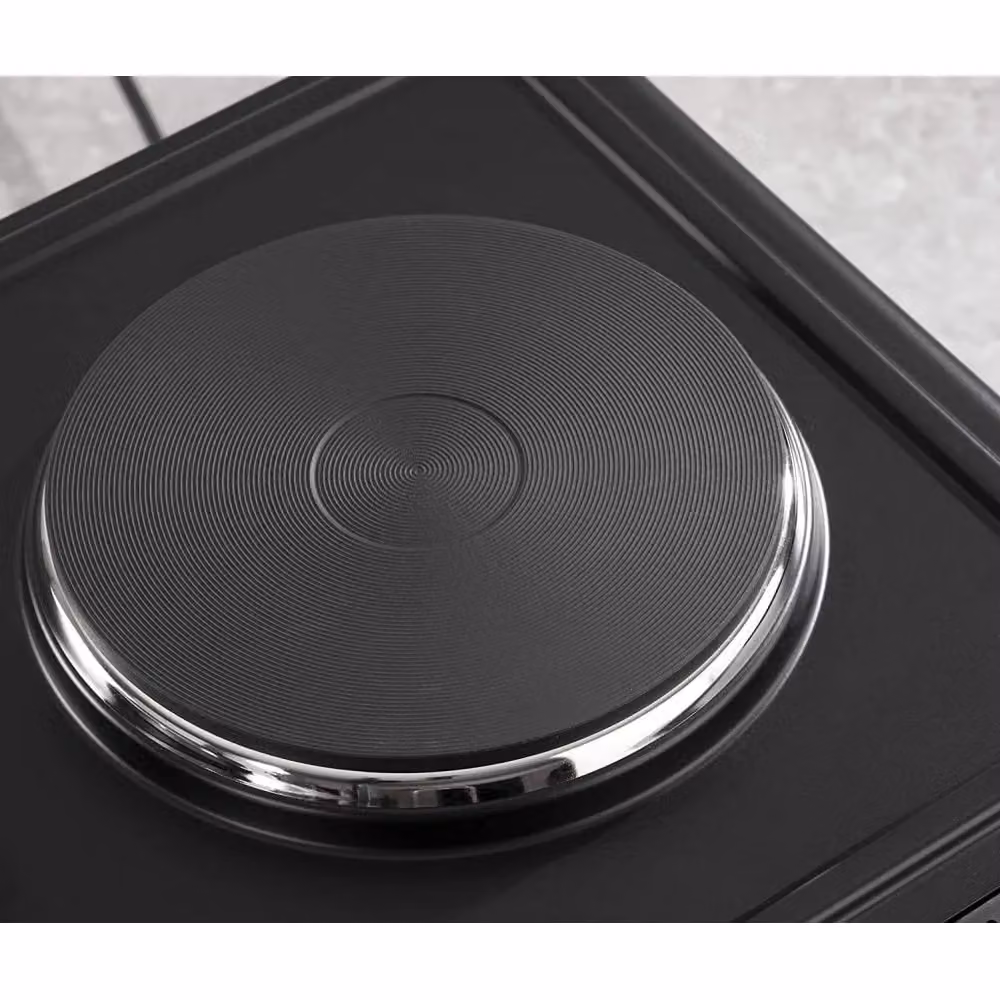 Daewoo Black Electric Oven with 32L Capacity, 1500W Oven, 1000W and 600W Hot Plate Hobs and 60min Timer – 4