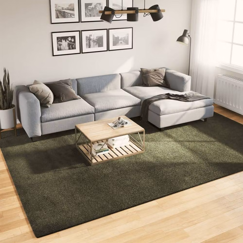 Berkfield Home HUARTE Short Pile Washable Rug, Forest Green, W: 240 cm, D: 340 cm – 2