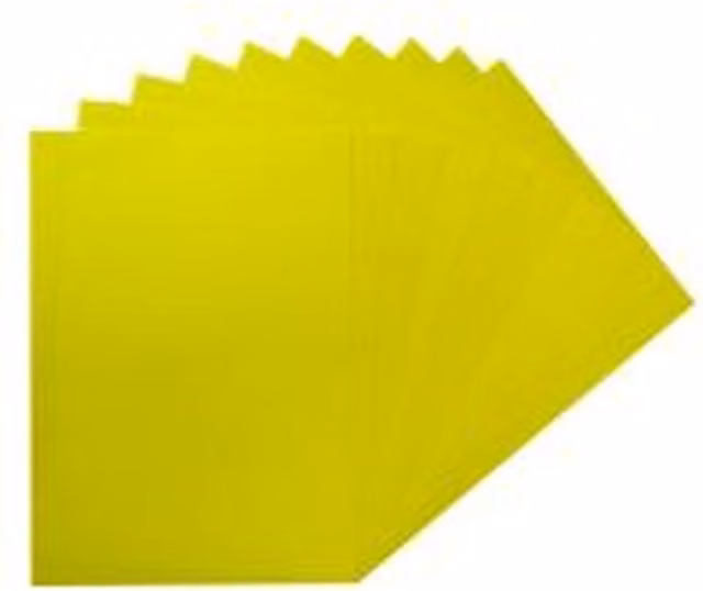 Janrax Pack of 100 Fluorescent Yellow Coloured Paper Sheets, 75gsm