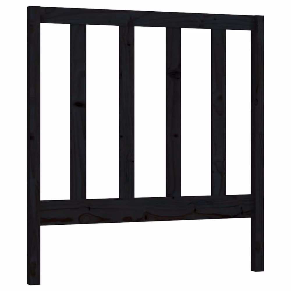 Berkfield Home Beautiful Bed Headboard in Black Solid Pine Wood, W/D/H: 95 x 4 x 100 cm – 2
