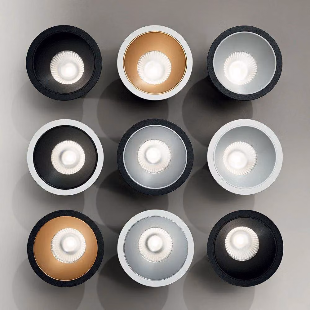 Netlighting Ideal Lux Game LED 1 Light Round Recessed Spotlight in Black – 3
