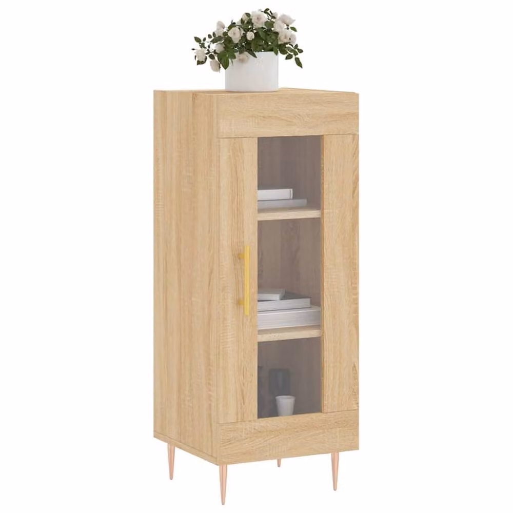 Berkfield Home Sonoma Oak Sideboard in Brown, W/D/H: 34.5 x 34.5 x 90 cm – 2