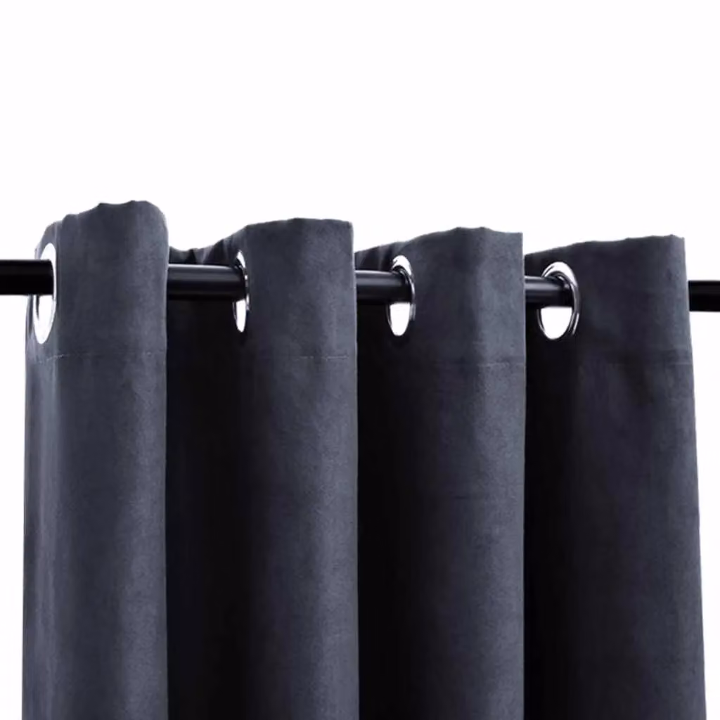 Berkfield Home Blackout Curtains with Eyelets, 2 Pack, Anthracite, W: 140 cm, H: 225 cm – 3
