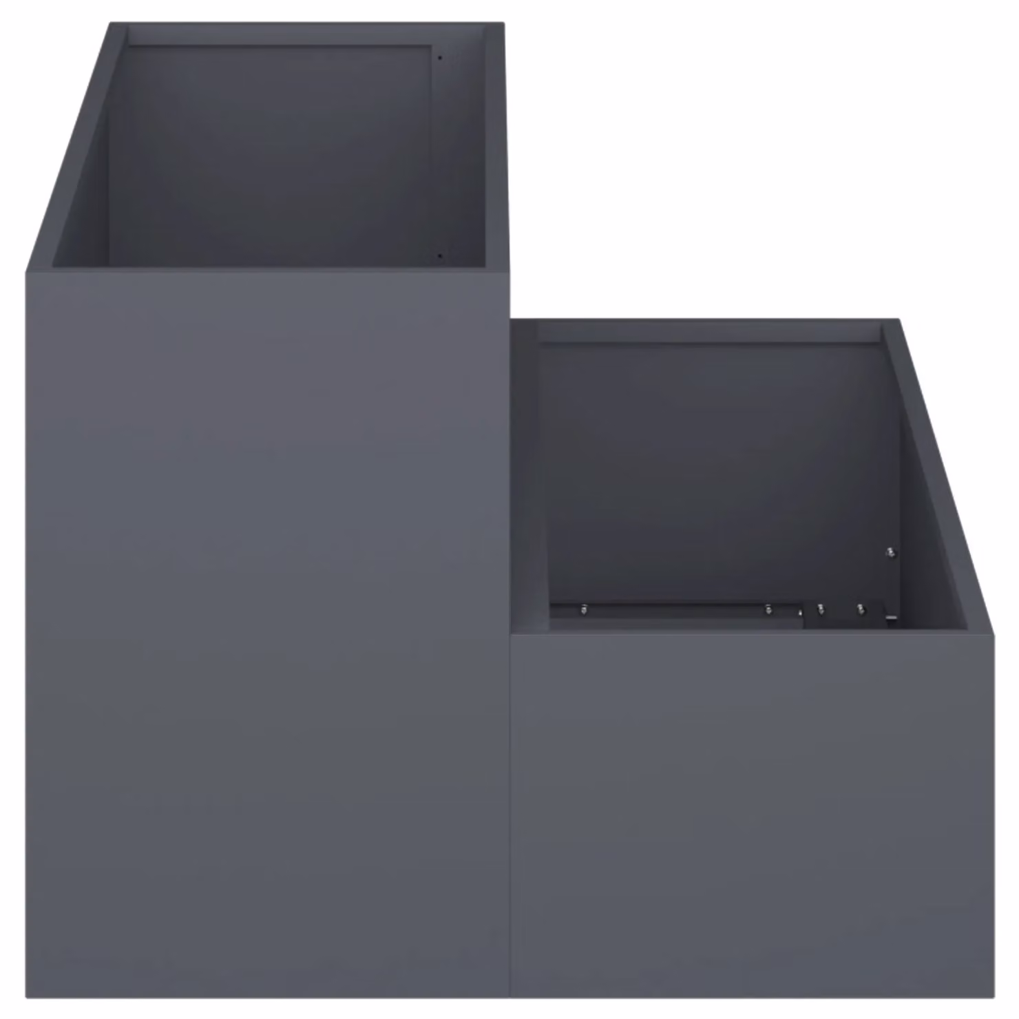 Berkfield Home 2-Tier Anthracite Plastic Garden Planter Tub, W/D/H: 100 x 60 x 45 cm – 3
