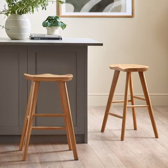 Julian Bowen Mulu Bar Stool in Natural Wood