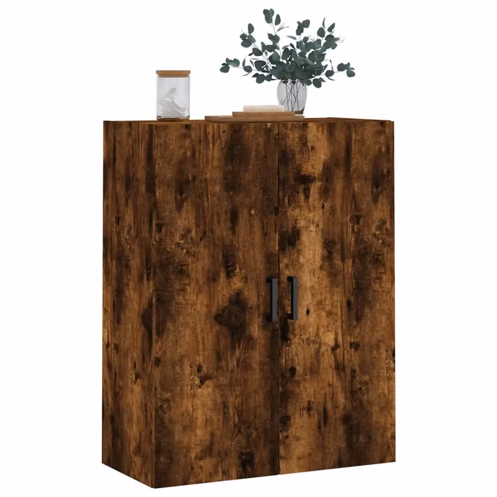 Berkfield Home Wall Mounted Smoked Oak Cabinet in Brown, W/D/H: 69.5 x 34 x 90 cm – 4
