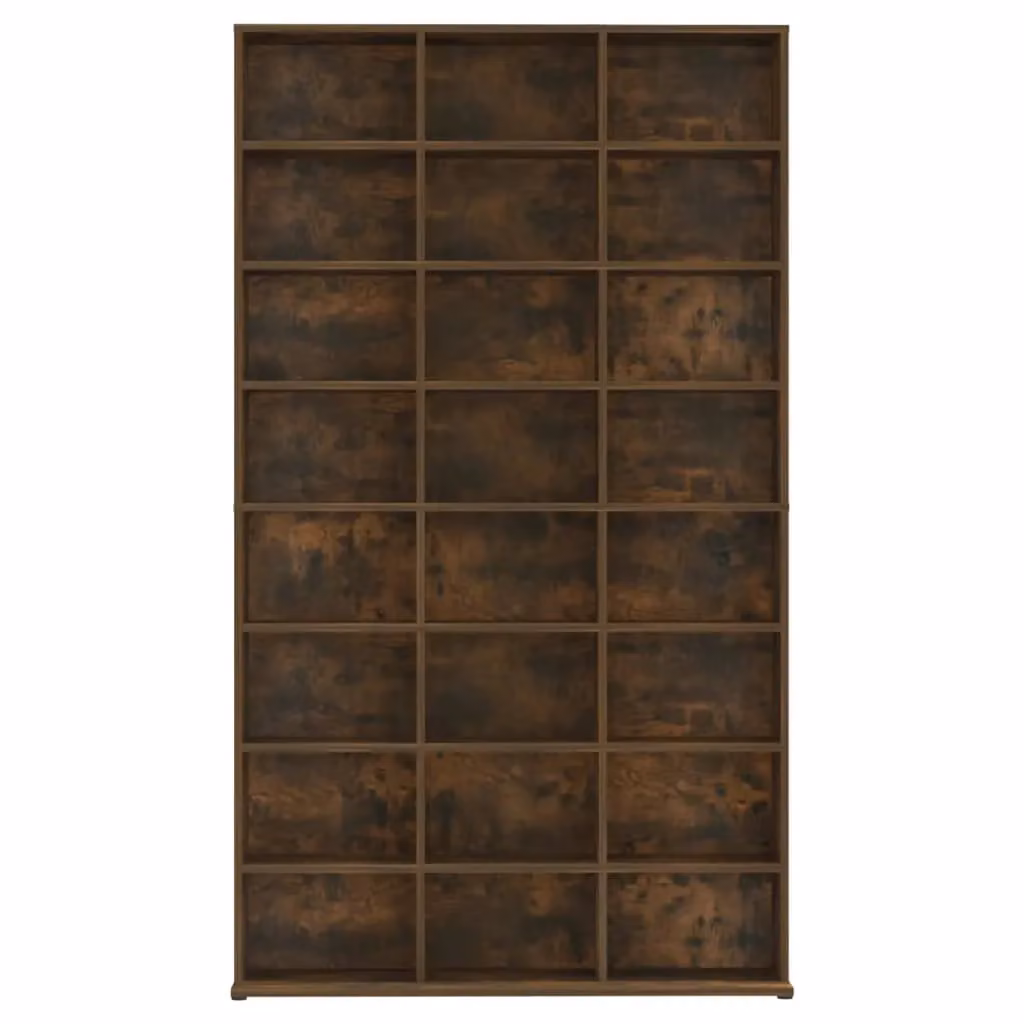 Berkfield Home CD Cabinet in Smoked Oak Brown, W/D/H: 102 x 23 x 177.5 cm – 2