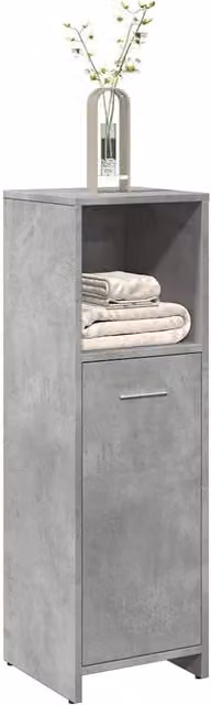 Berkfield Home Wall Mounted Bathroom Cabinet in Concrete Grey, W/D/H: 30 x 30 x 95 cm – 1