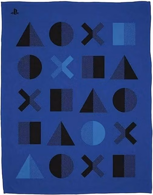 Playstation Dotted Fleece Blanket in Blue for Babies