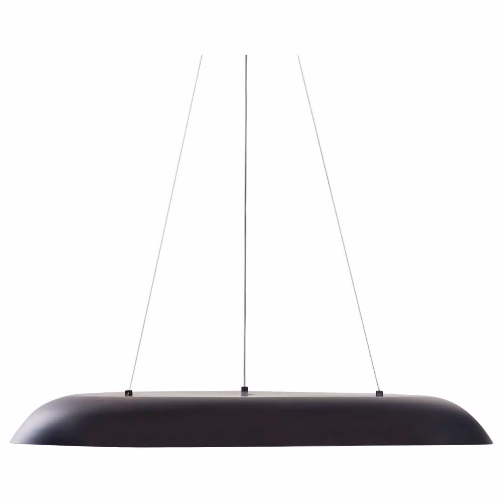 Wyld and Coco Black Metal Industrial Pendant Lamp with Integrated LED Ring and Adjustable Height – 2