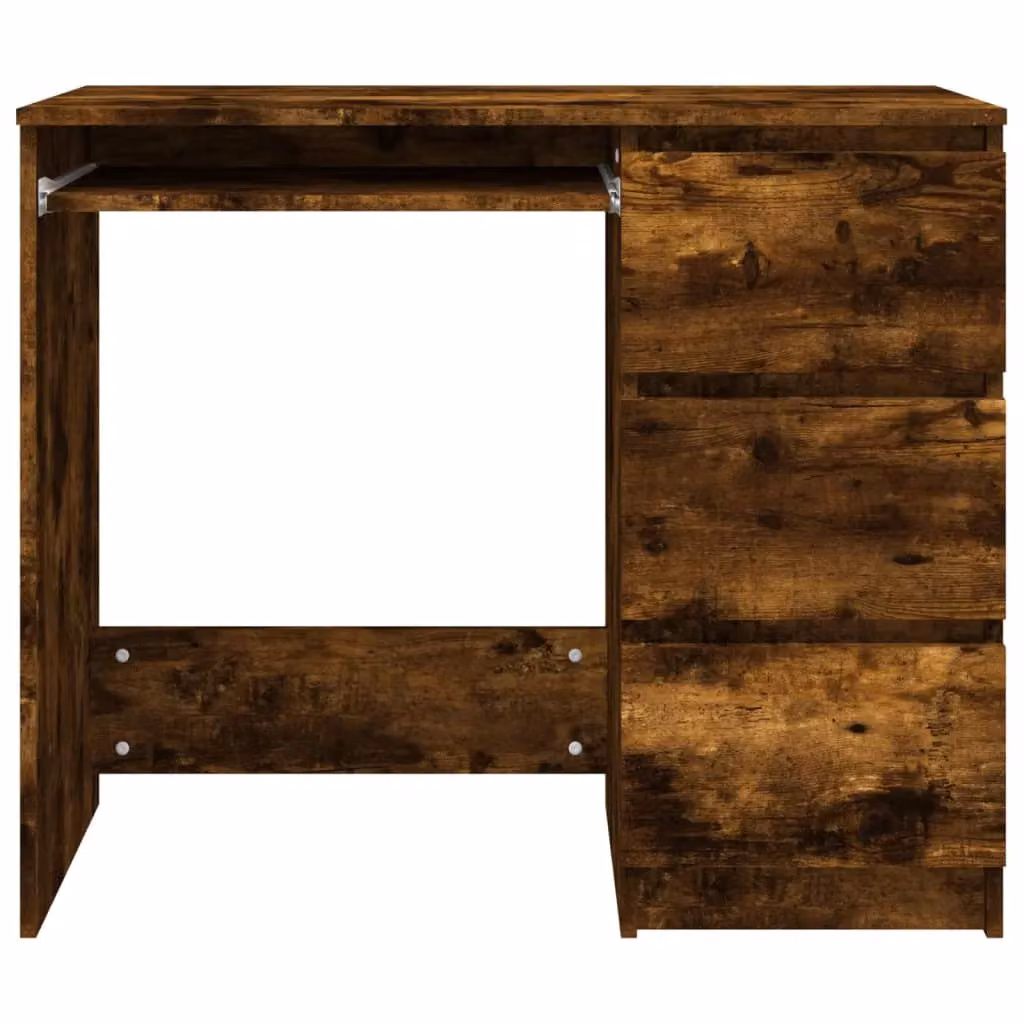 Berkfield Modern Writing Desk in Smoked Oak Brown, W/D/H: 90 x 45 x 76 cm – 3