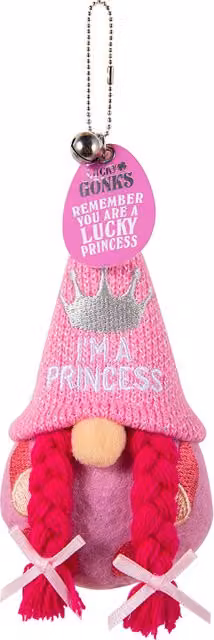History & Heraldry Princess Pre-personalised Lucky Gonk Mascot Keyring in Pink