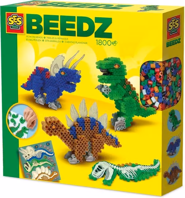 SES Creatives Fuse Beads Dino Animal Set in Multicolour