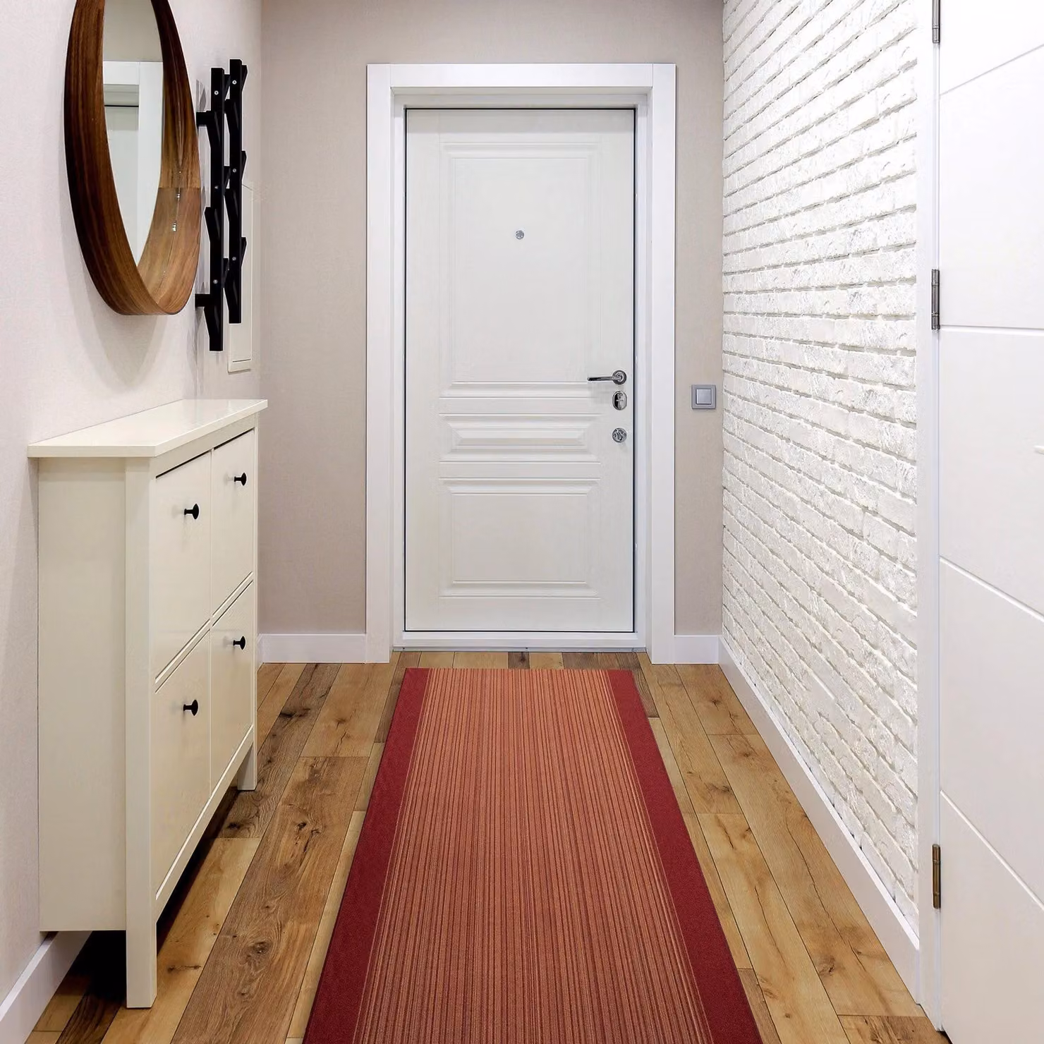 RugsX Carnaby Anti-Slip Striped Runner in Orange, W/D/H: 80 x 480 cm – 4