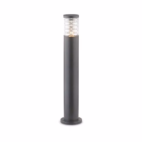 Netlighting Tronco Modern Cylinder Bollard Outdoor Garden Light in Black and Anthracite with Transparent Glass and Aluminium, IP44, E27 – 1