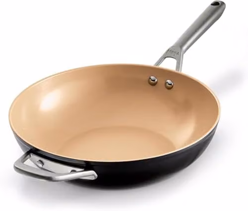 Ninja Extended Life 28cm Ceramic Wok in Terracotta and Grey, CW90928EUI