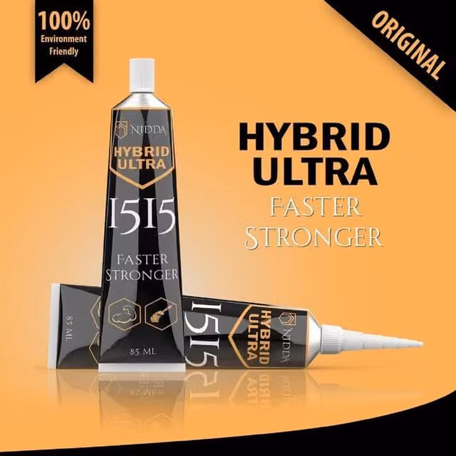 NIDDA Hybrid Ultra Clear MS Polymer Adhesive Glue for Construction and Landscaping, 85 ml, Transparent