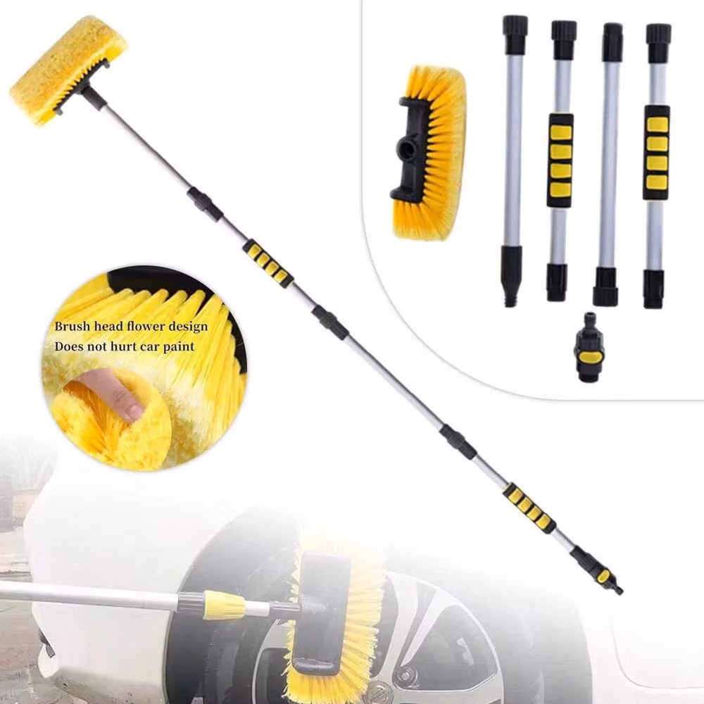 FLAVORA 5ft Water Fed Car Vehicle Wash Brush in Yellow – 2