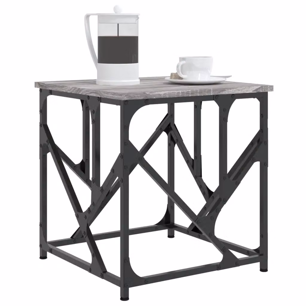 Berkfield Home Grey Sonoma Coffee Table, W: 45 cm, D: 45 cm, H: 47.5 cm – 3