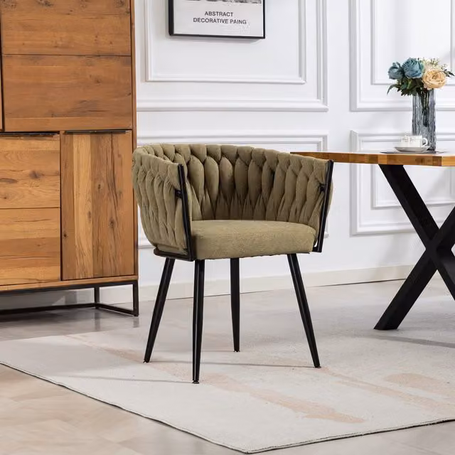 Artemis Home Aneta Fabric Dining Chairs, Set of 2, Green