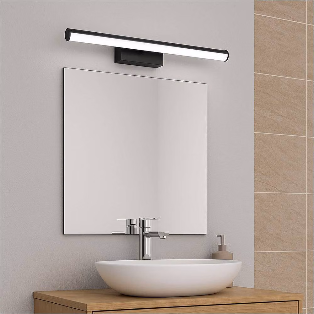 Loops 2 Pack Black LED Mirror Wall Light for Modern Bathrooms, 40 cm – 2