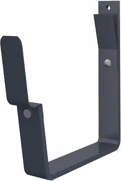 Lindab Flex-Fit Fascia Bracket for 70mm Rectangular Steel Gutter, Galvanised Steel, Anthracite Grey, 140mm