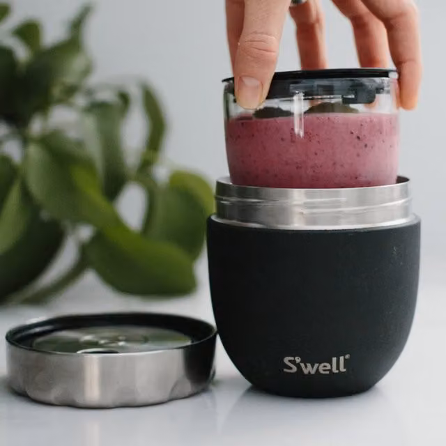 Swell Onyx Eats 2-in-1 Food Bowl - Black