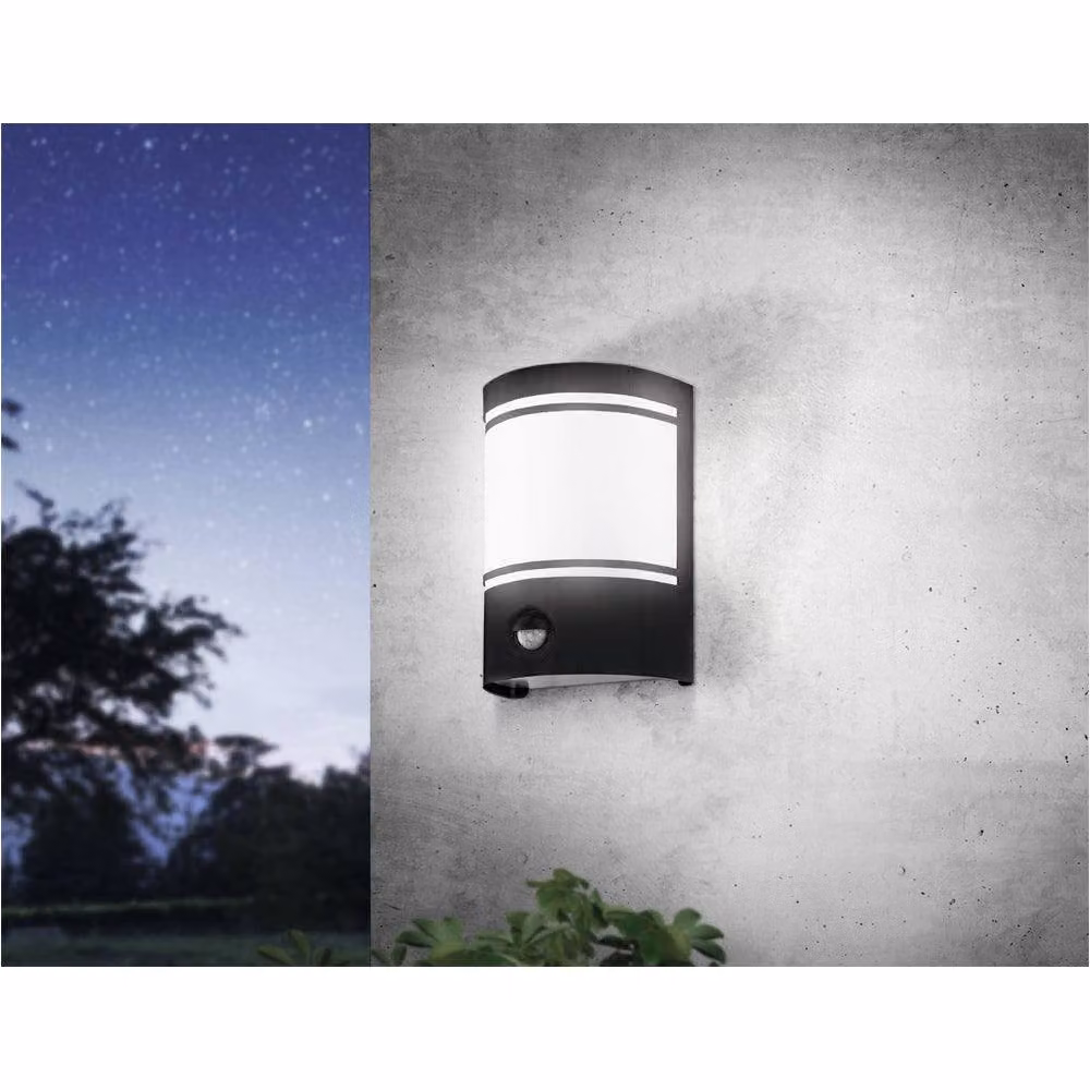 Loops Pack of 2 Modern Black Wall Lights with E27 Bulb Holder – 3
