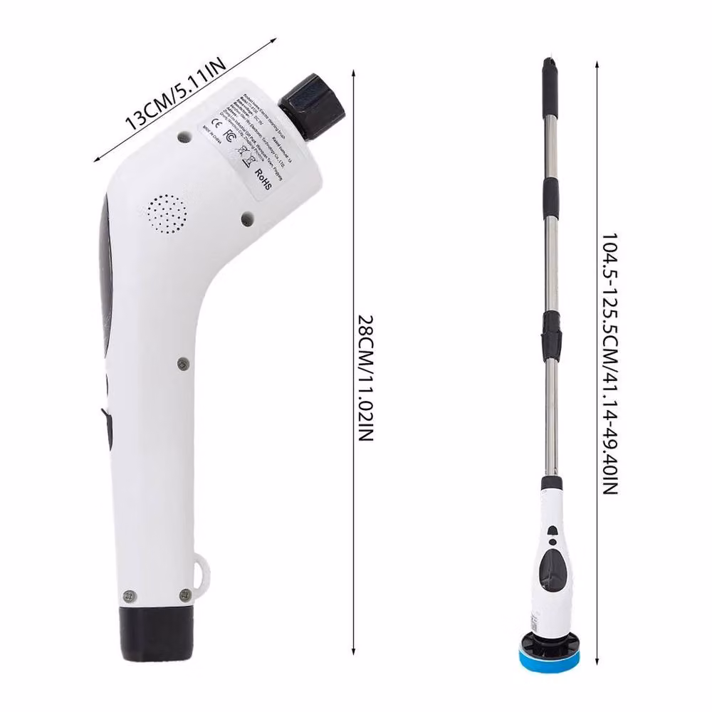 NESTLUNE B Cordless Electric Spin Scrubber in White, H 100 cm x W 15 cm x D 15 cm – 2