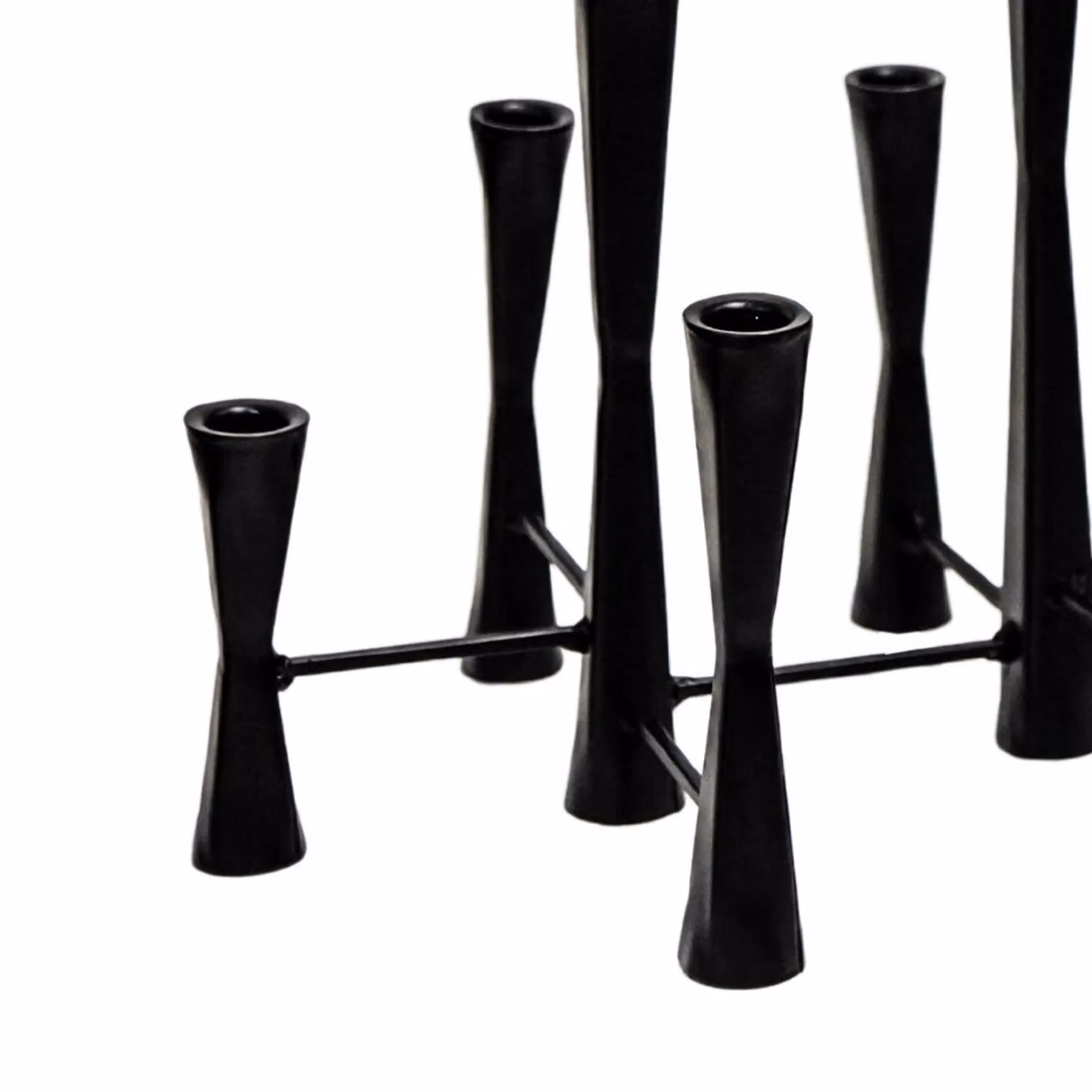 Ivyline Parker 11 Piece Black Modern Metal Candle Centerpiece, W: 52 cm, H: 42 cm – 3
