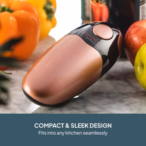 Cooks Professional Electric Automatic Cordless Can Opener in Copper and Black – 6