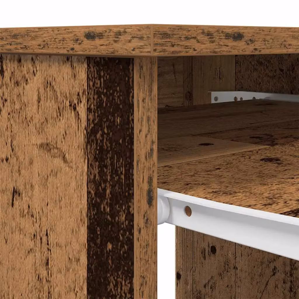 Berkfield Writing Desk in Brown Old Wood, W/D/H: 86 x 49 x 76 cm – 8