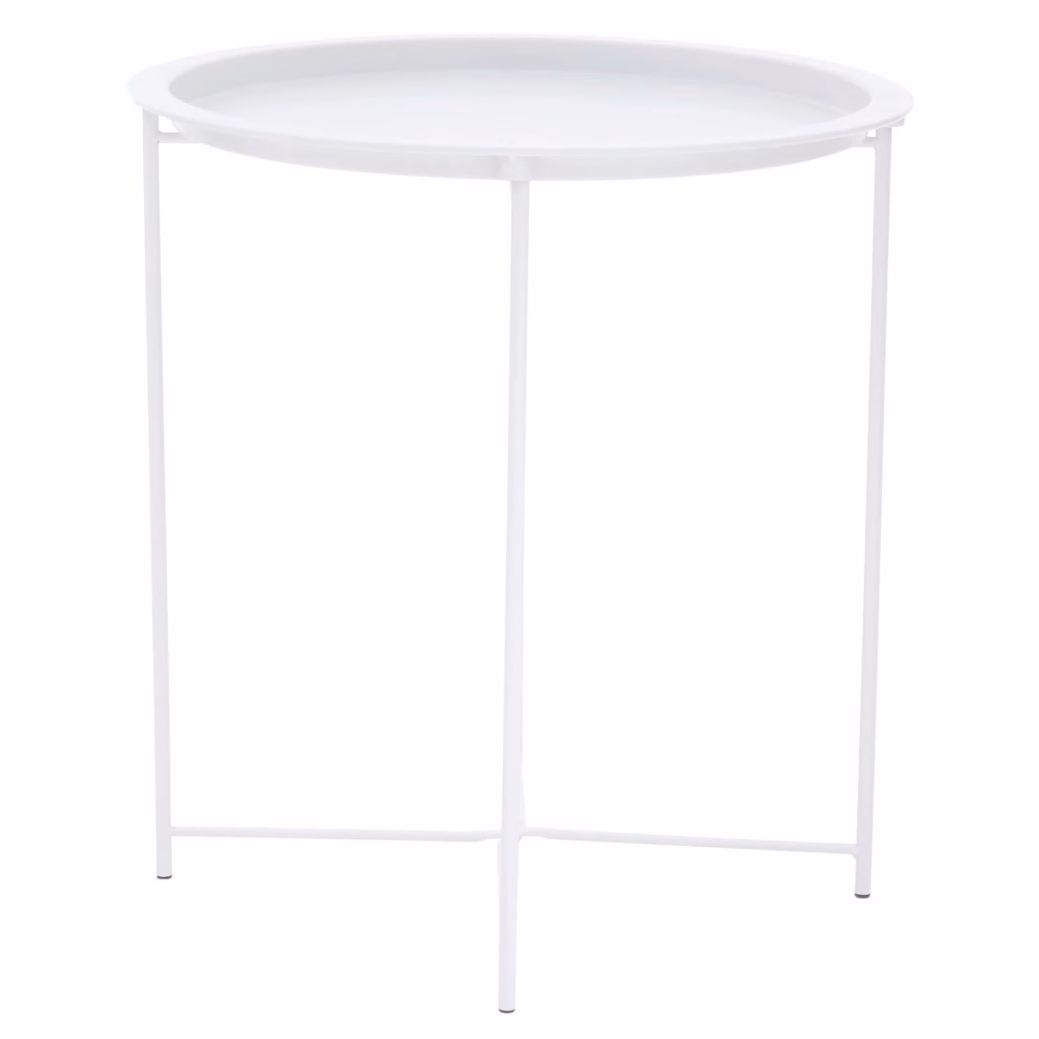 Orsina Modern White Metal Round Side Table W/D/H: 47 x 47 x 51 cm – 2