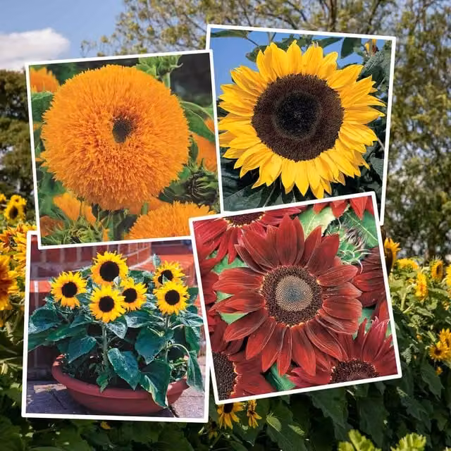 Unwins Sunflower Seeds Allsorts 4-in-1 Collection Multicolour Ornamental Garden Seeds