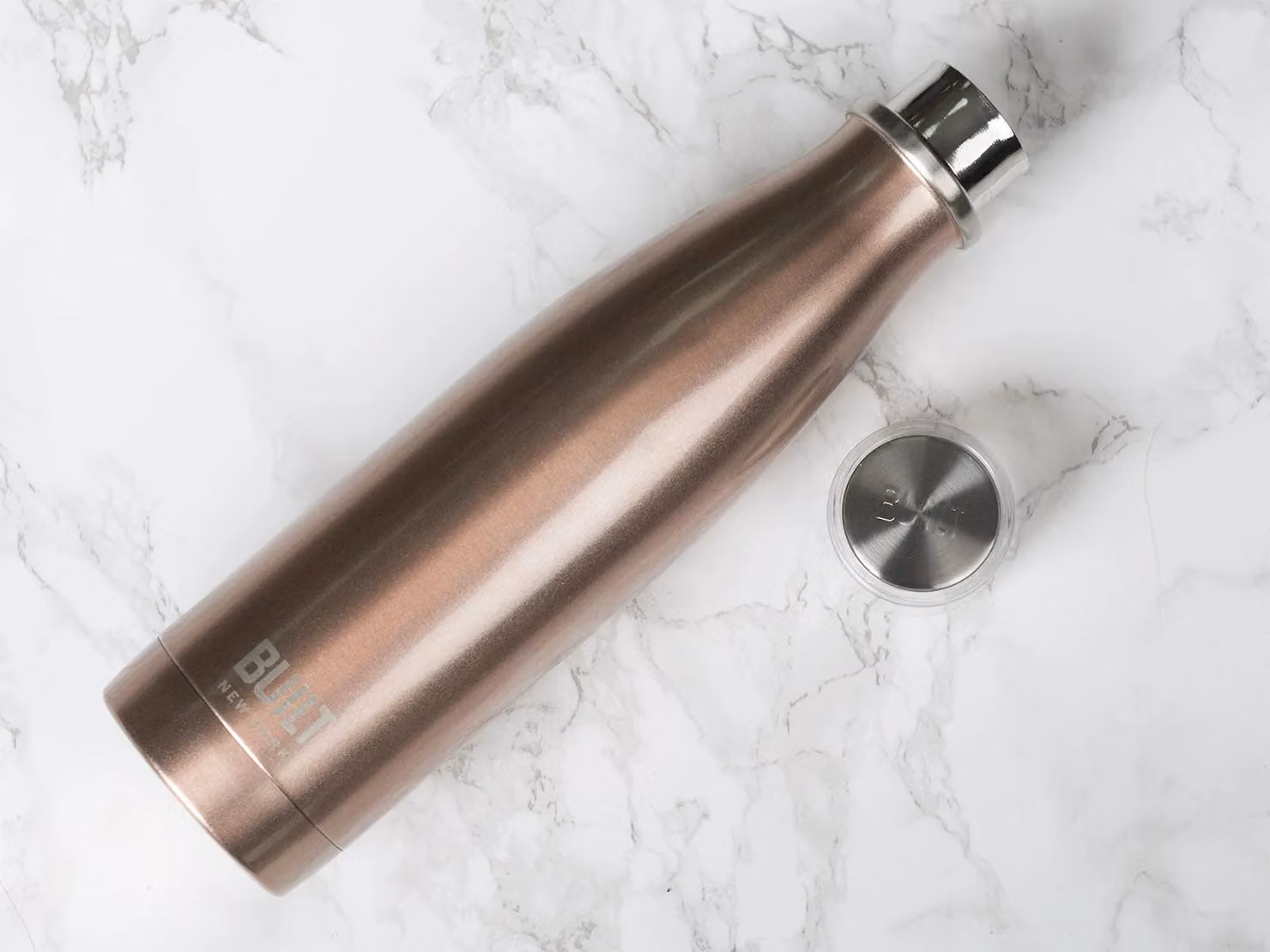 Built NY Vacuum Insulated Stainless Steel Water Bottle, Gold, 500 ml – 3