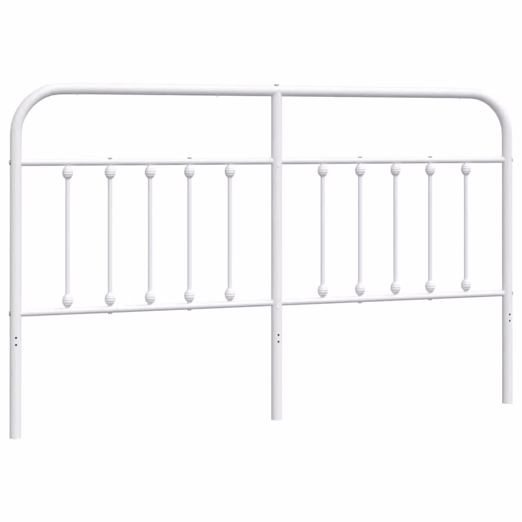Berkfield Home Classic Metal Headboard in White, 180 cm – 2