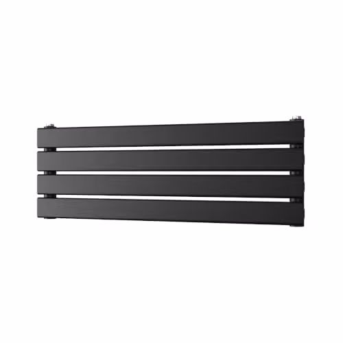 UK Radiators Typhoon Axis Black Horizontal Designer Single Panel Radiator, W: 80 cm, H: 27.2 cm – 2
