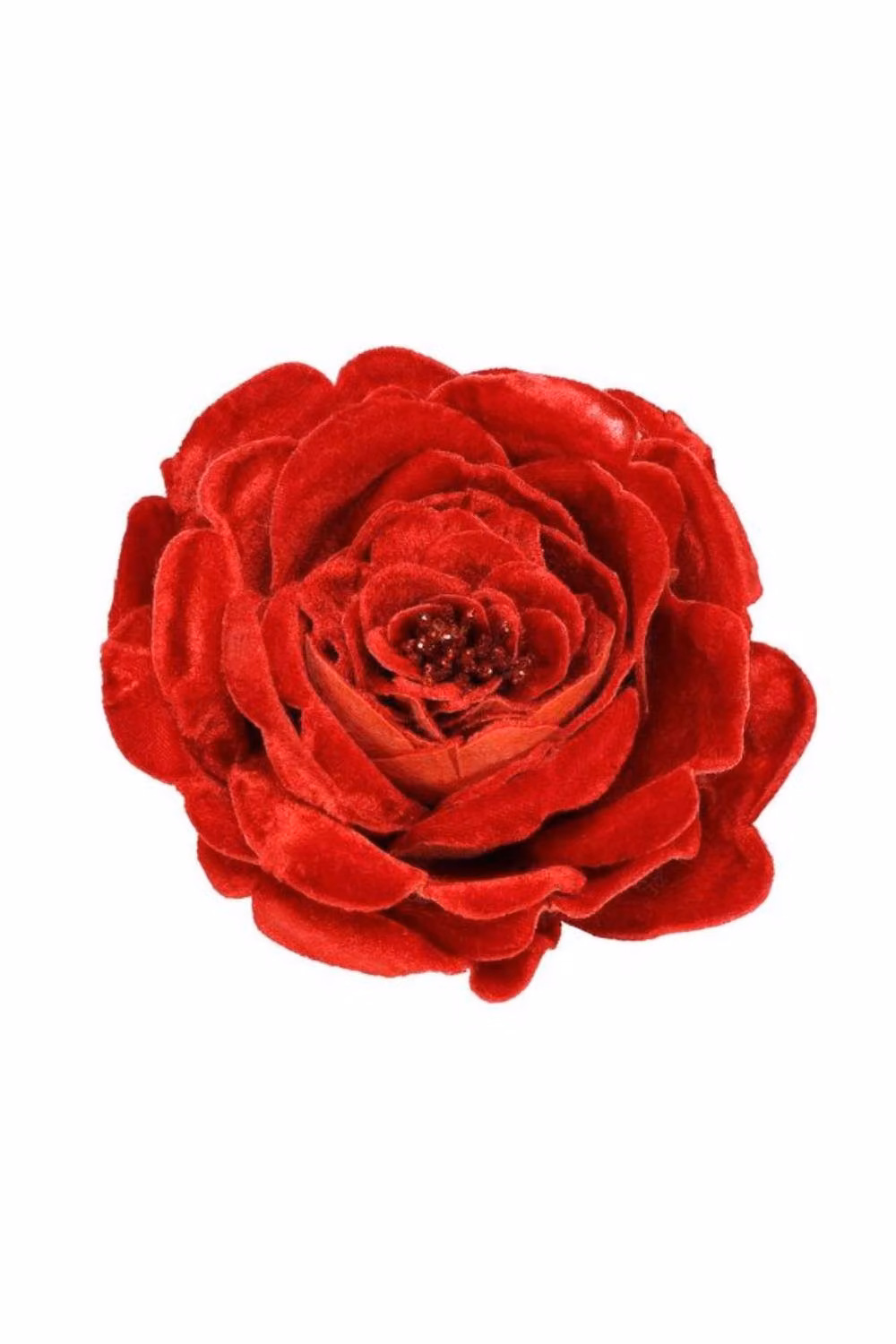 KDMD Red Vintage Velvet Rose Pendant with Clip, Diameter: 15 cm – 2