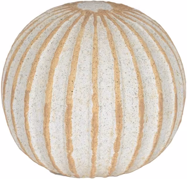 KDMD Grove Medium White Woven Ceramic Decorative Tabletop Ball