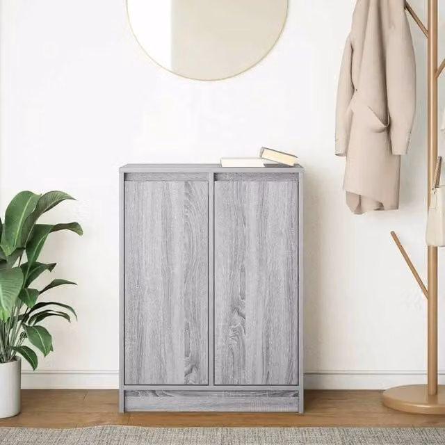Berkfield Home Grey Sonoma Sideboard in Engineered Wood W/D/H: 57 x 34 x 76 cm