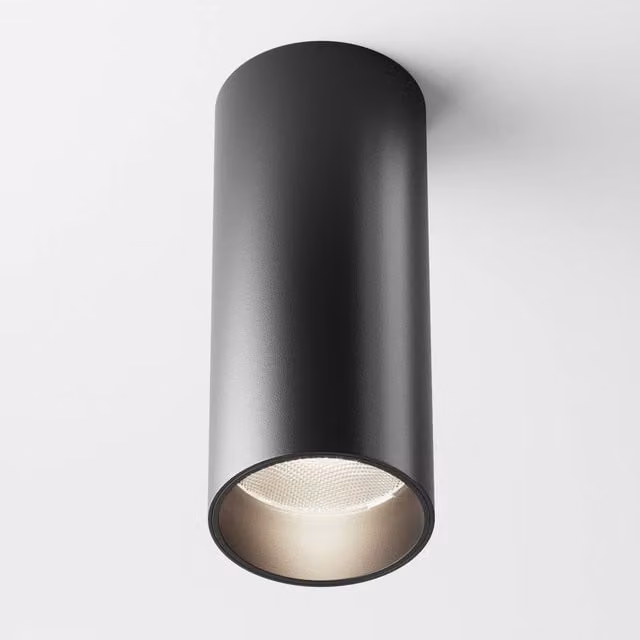 Maytoni FOCUS LED Surface Mounted Downlight, Black, 4000K, Dimmable